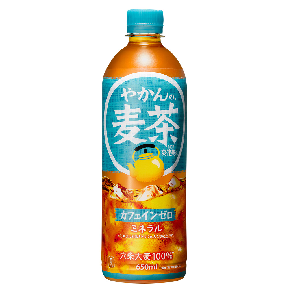 やかんの麦茶 from 爽健美茶 650ml PET×24本　コカコーラ 麦茶 茶 お茶 カフェインレス ペットボトル 常備 備蓄 蔵王 【04301-0922】_イメージ2