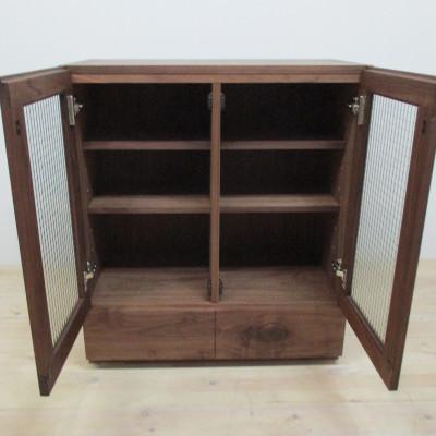 ふるさと納税 大川市 【大川家具】無垢材　キャビネット　凛　幅750【設置付き】ウォールナット |  | 02