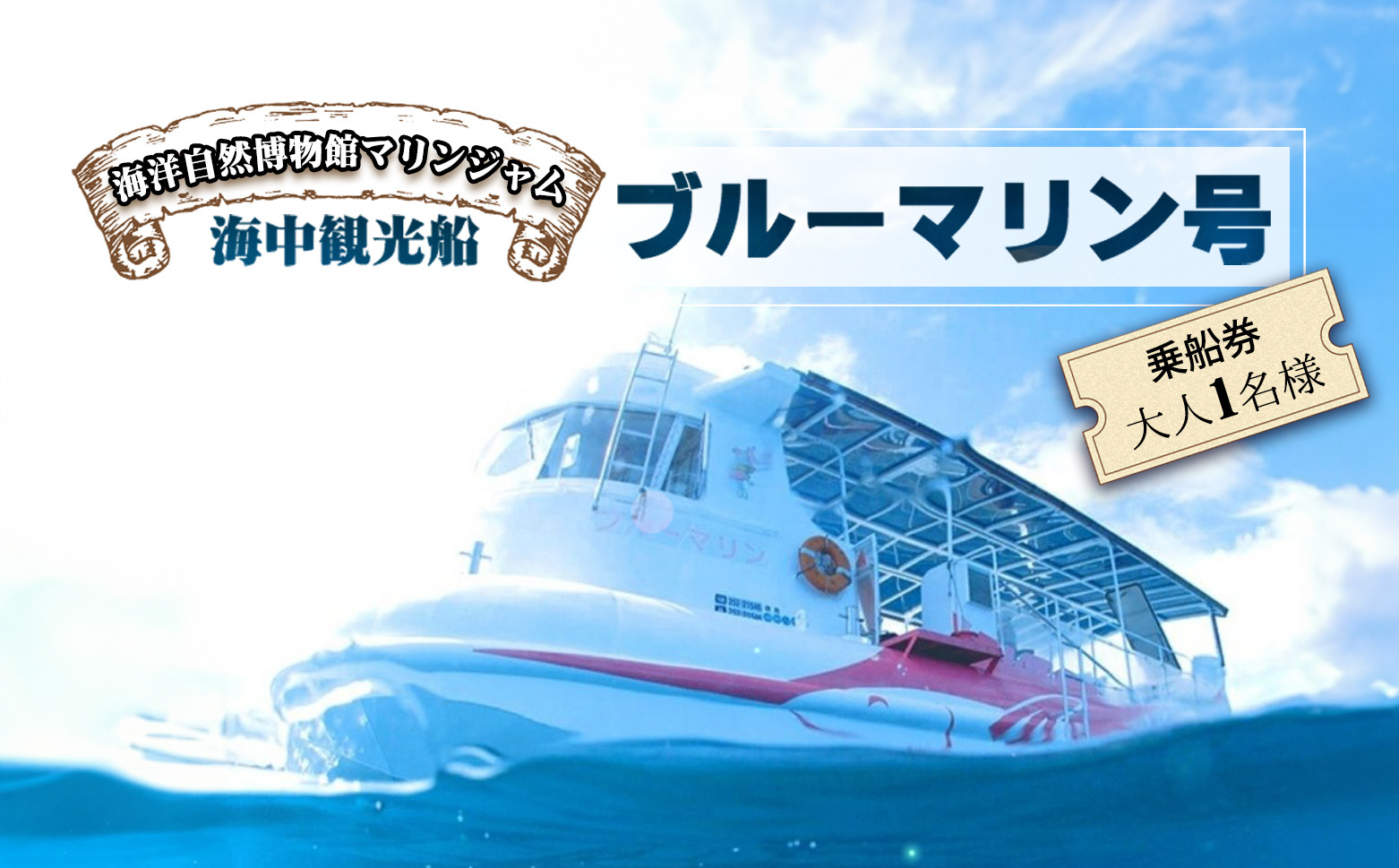 
                  海中観光船 ブルーマリン号 乗船券 大人 1名様 グラスボート レジャー マリンジャム 竹ヶ島 竹ケ島 四国 徳島 徳島県 海陽 海陽町
                