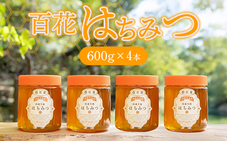 純粋天然 百花はちみつ 600g×4本