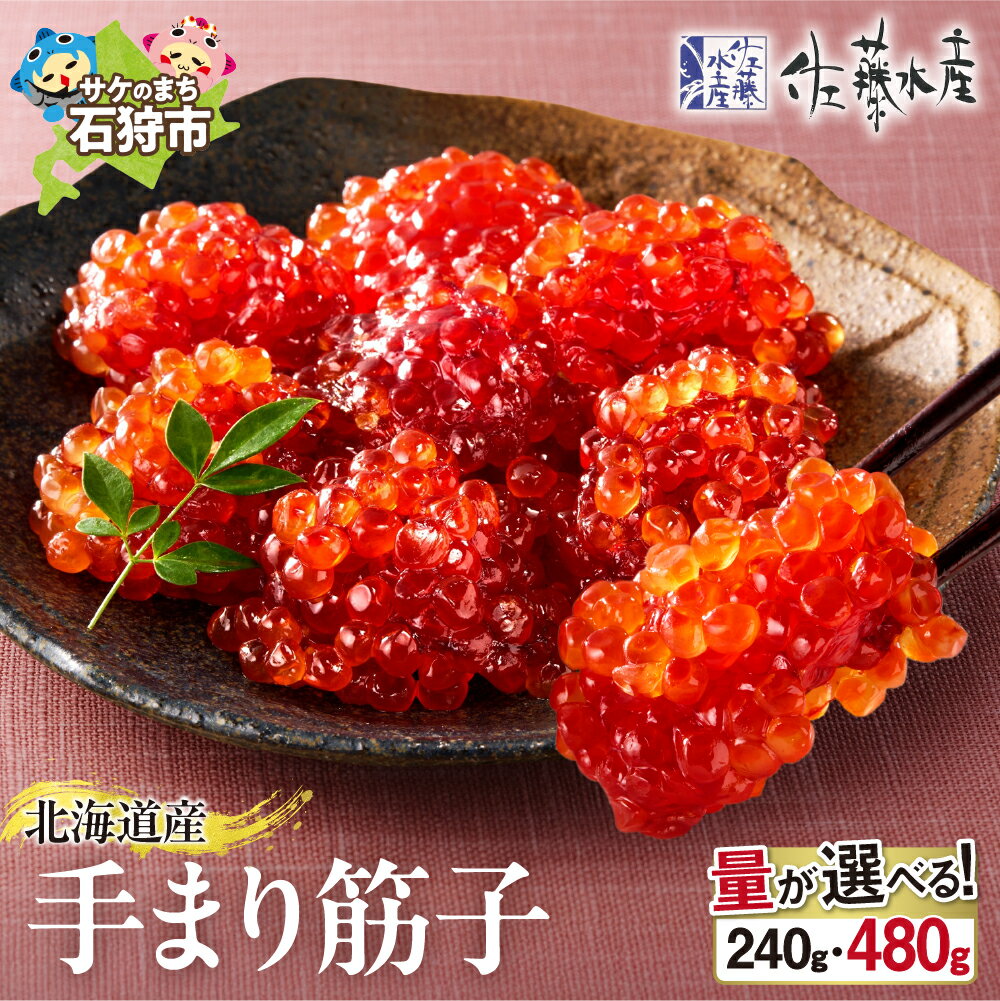 【ふるさと納税】【選べる 容量】 筋子 すじこ カット済み 佐藤水産 手まり筋子 240g 480g 石狩市 ふるさと納税 北海道 いくら 魚卵 味付け 醤油 一口サイズ カット 食べやすい お寿司 軍艦巻き おにぎり 具 北海道物産展 ギフト （のし対応可）