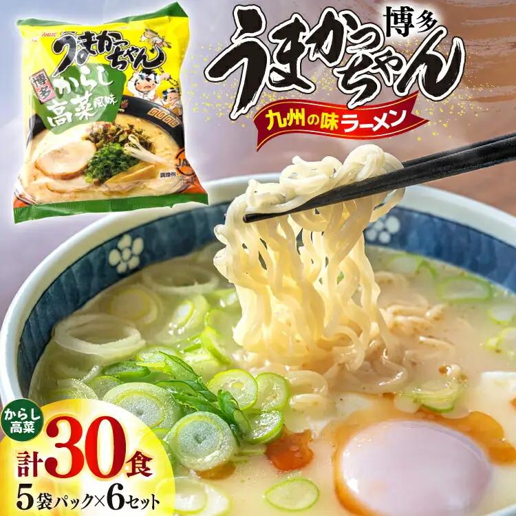 うまかっちゃん とんこつ ラーメン からし高菜風味 5食 × 6 豚骨ラーメン
