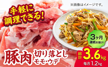 【3回定期便】豚肉切り落とし（モモ・ウデ部位指定なし）約1.5kg（約300g×5pc）【吉里精肉】[ZEW084]
