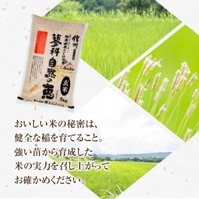 ふるさと納税 立科町 【令和8年産米】信州たてしな産 蓼科自然の恵 (玄米) 10kg |  | 01