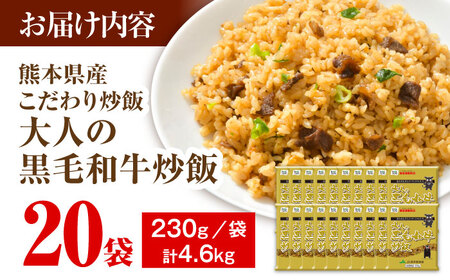 熊本県産 こだわり炒飯 大人の黒毛和牛 炒飯 230g×20袋 合計4.6kg[BHCS004]