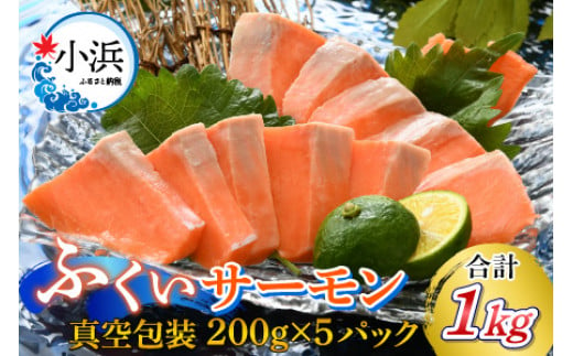 国産 ふくいサーモン 200g×5パック 計1kg