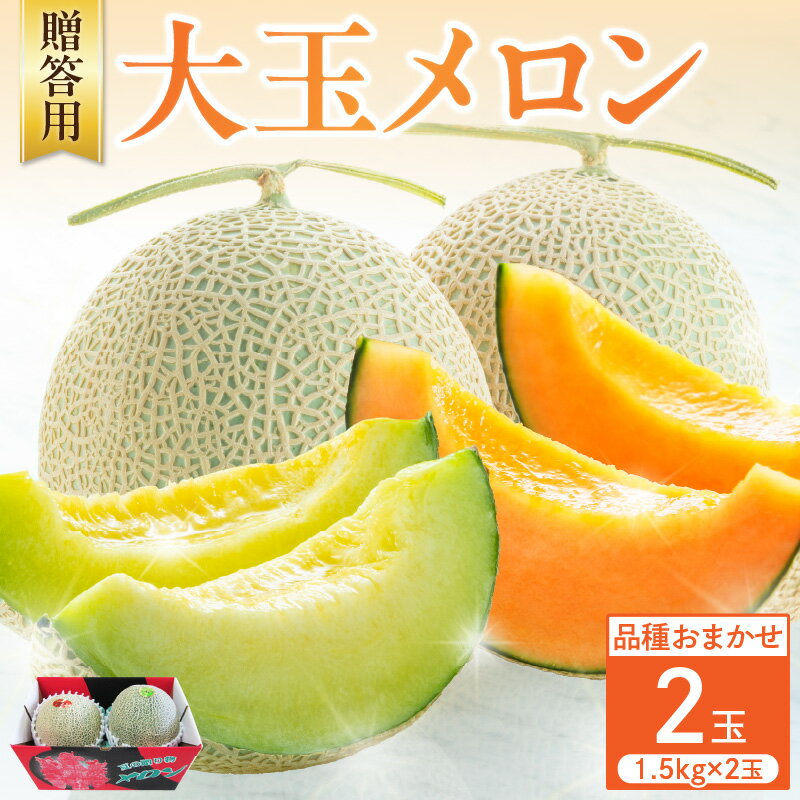 【ふるさと納税】【 2026年 先行予約 】 ≪贈答用≫ 大玉 メロン 2玉 品種おまかせ 【 発送時期が選べる 】8月発送 津軽産メロン 2玉 予約 めろん フルーツ 果物 旬 くだもの 常温 人気 お取り寄せ ご当地 特産 季節 東北 送料無料 スイーツ 夏 青森県 五所川原市