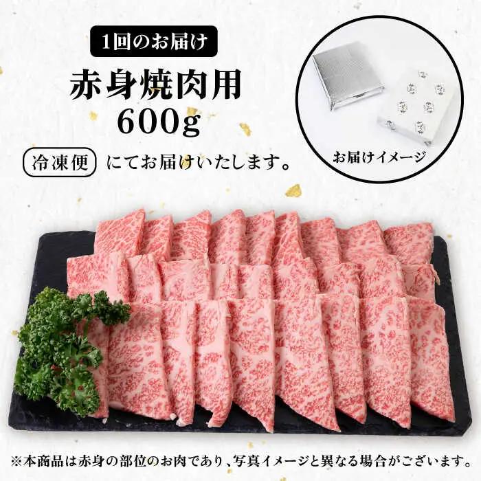 【全6回定期便】 《A4〜A5ランク》壱岐牛 赤身 600g（焼肉用）[JBO108] 牛肉 赤身