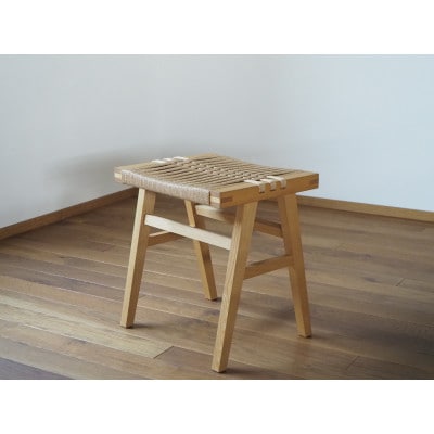 【UMEBACHI FURNITURE】 ペーパーコードスツール　国産クリ材　【申込後生産】【1419355】