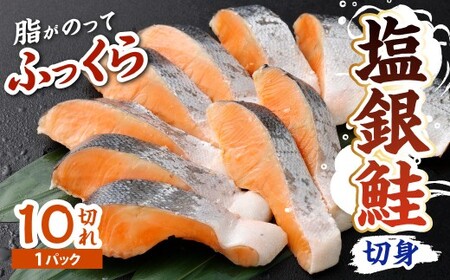 塩銀鮭 切身1パック 約800g（約80g×10切） 鮭 切り身 銀鮭 塩鮭 サケ シャケ 魚 魚介 海鮮 福岡県 北九州市