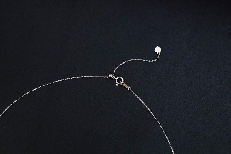 【プラチナ】9mm 白蝶真珠一粒チェーンネックレス/PTP1226