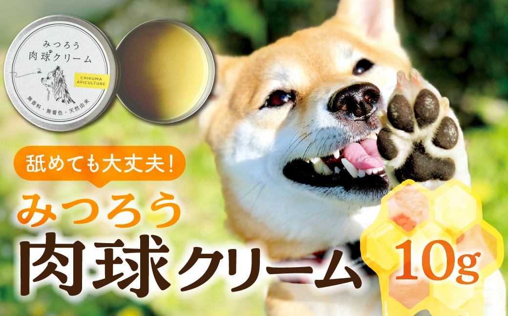 【11月〜4月お届け】 国産はちみつ 肉球クリーム 【 10g  】 肉球 クリーム ペット 犬 愛犬 グッズ 国産 トチ 百花 はちみつ ハチミツ 蜂蜜 送料無料 チクマ養蜂 岐阜県産