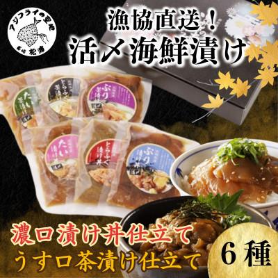ふるさと納税 松浦市 漁協直送!活〆海鮮漬け　6種(漬け丼と茶漬け味合わせ)
