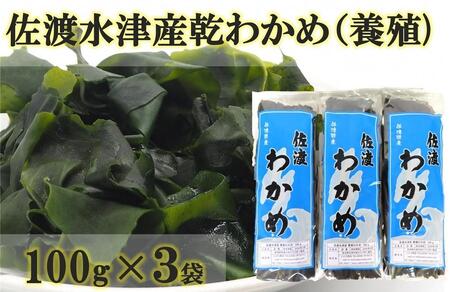 佐渡水津産乾燥わかめ（養殖)100g×3袋セット