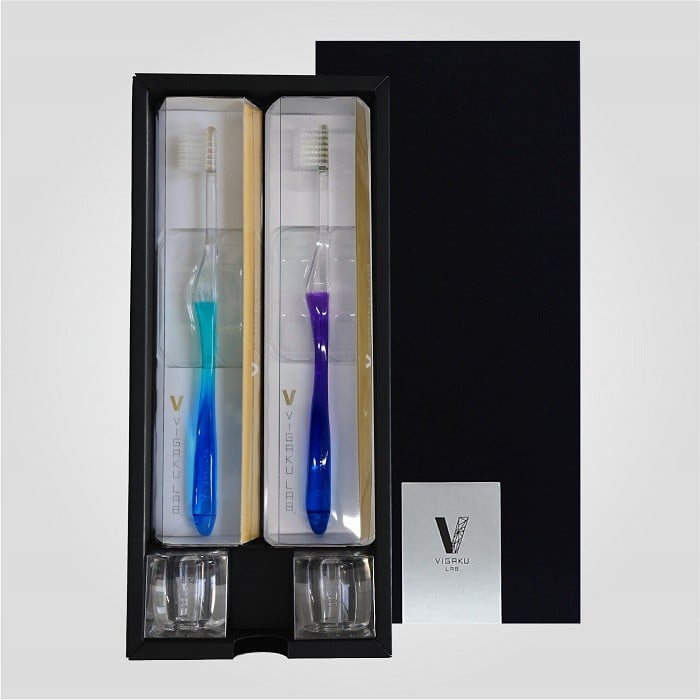 
            VIGAKU LAB.ギフトセット　グラデーションクールカラー（スタンド付き） ／ タナベ 歯ブラシ クレンジングブラシ ビガクラボ ハミガキ 大人用 プレゼント ギフト 奈良県 田原本町
          