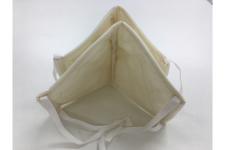 大津毛織 洗って使える 立体マスク 2枚組 綿100%ガーゼ 4層立体構造 [0689]