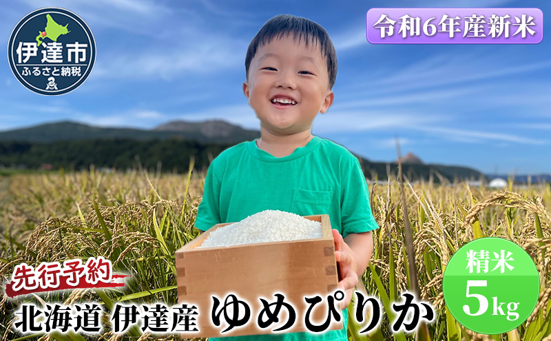 生産者 直送  9月20日から出荷開始 【令和6年度】 北海道 伊達産 ゆめぴりか 5kg 精米