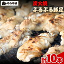 【ふるさと納税】九州産 炭火焼き ぷるぷる豚足10本（2本入×5パック）《60日以内に出荷予定（土日祝を除く）》熊本県 葦北郡 津奈木町 肉ののうやま 豚