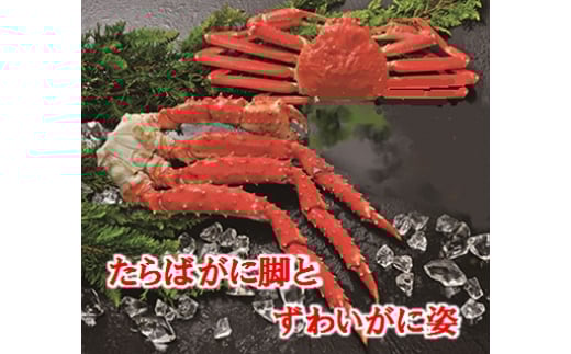 D-01056【12/21まで年内配送】 たらばがに脚とずわいがに姿