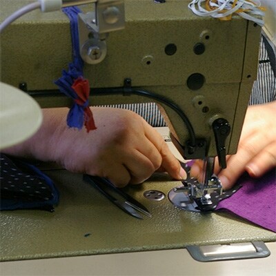 婦人無地作務衣　LL　紺