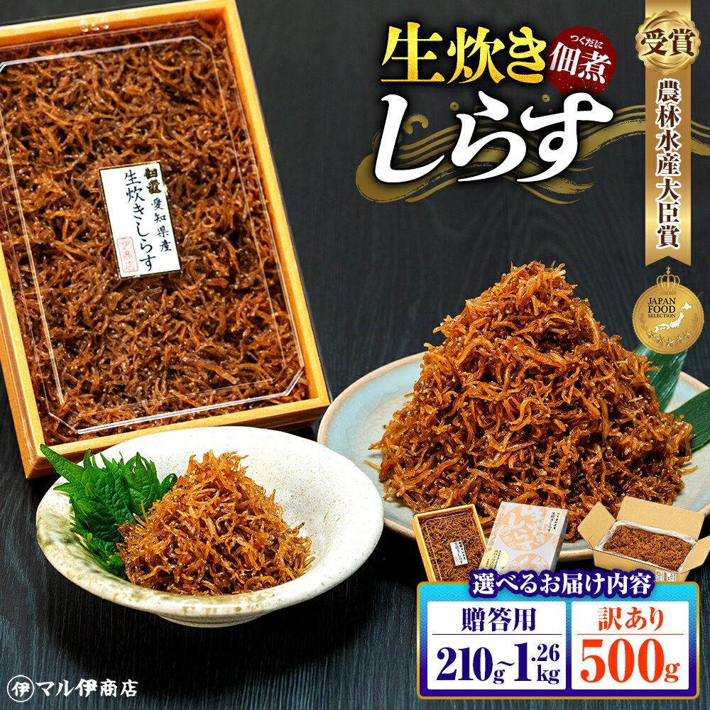 【ふるさと納税】 【農林水産大臣賞受賞】 訳あり 生炊き しらす 佃煮 500g マル伊商店 しらす太郎 減塩 甘塩 冷凍 魚 さかな ごはん おかず 丼 料理 国産 シラス 小魚 海鮮 魚介 便利 手軽 簡単 おつまみ グルメ ご飯のお供 やみつき 愛知県 南知多町
