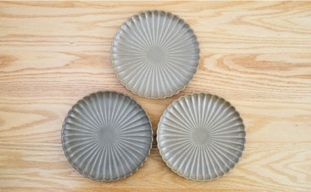 【波佐見焼】花しのぎ 和皿 小皿 （栗） 3点セット 食器 皿 【団陶器】 [PB94] 波佐見焼