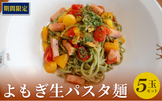 
【数量・期間限定商品】よもぎ生パスタ麺(5玉セット) [№5694-0859]
