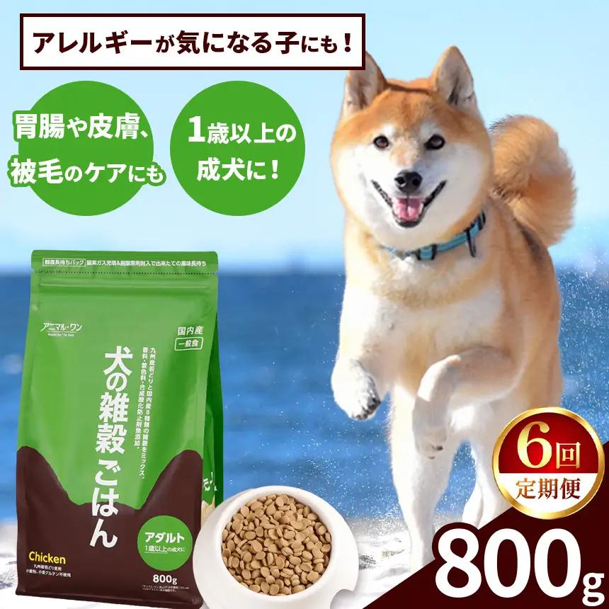 【6回定期便】アニマル・ワン 雑穀ごはん 800g×１袋 | ドッグフード