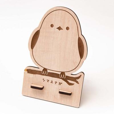 ふるさと納税 大木町 【国産/雑貨】スマホスタンド005 シマエナガ 高さ約15cm《メープル色》(大木町) CK086