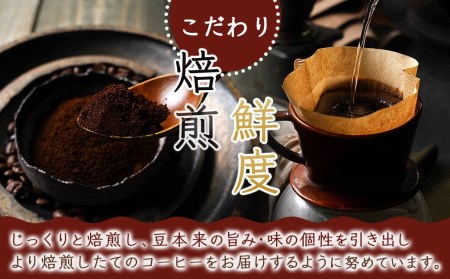 5回お届け!焙煎職人こだわりのコーヒー定期便【粉】250g 小分けパック(ジッパー・バルブ付) ※中深煎り※_TLA5-3301_(都城市) レギュラーコーヒー コーヒー粉 250g×1パック 少量パ