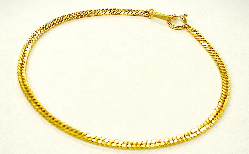 【造幣局検定刻印入り】純金 六面カットW喜平ブレスレット 4g 18cm【 純金 金 貴金属 ブレスレット 装飾 希少 高級 記念 金属 K24 24金 ホールマーク 良質 資産 茨城県 つくば市 】