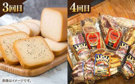 【全5回定期便】 トレス 満喫セット (ベーコン・ハム/フランクフルト/スモークチーズ/ローストチキン) /バラエティ定期便 月替わり 頒布会/ 大村市/Torres手作りハムベーコン工房[ACYW0