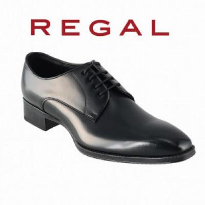 ふるさと納税 奥州市 REGAL革靴 プレーントゥ 24EL ブラック＜奥州市モデル＞ 25.0cm [AM016]