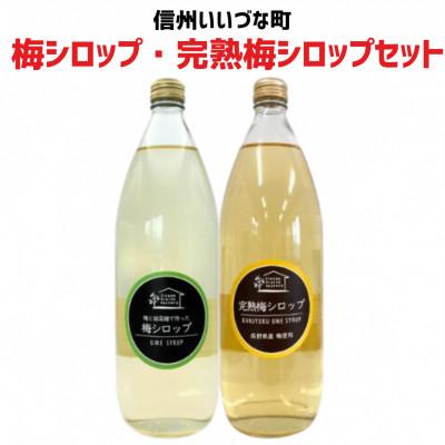 ふるさと納税 飯綱町 梅シロップ・完熟梅シロップ セット　1000ml×各1本