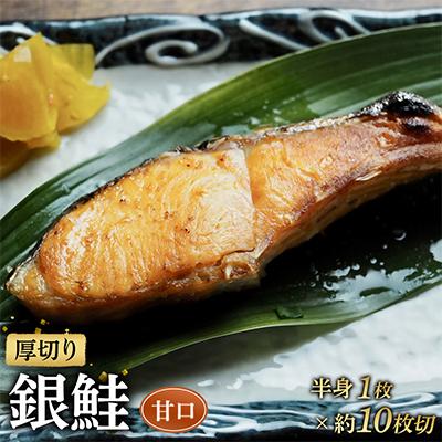 ふるさと納税 小田原市 【定塩甘口】厚切り銀鮭 約10切 銀シャケ半身1枚分【神奈川県小田原市早川】