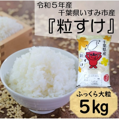 
＜令和5年産＞　ふっくら大粒　千葉県いすみ市産粒すけ　精米5kg【1438762】
