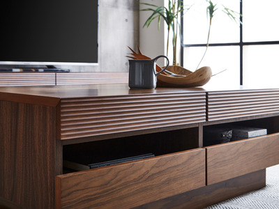 【開梱・設置】ミリオン 105cm センターテーブル（ウォールナット）　AX006