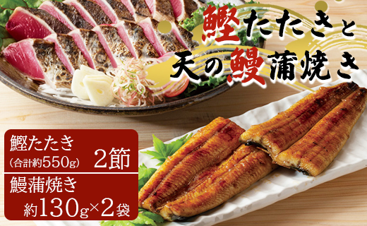 土佐料理司 戻り鰹たたき・天の鰻蒲焼き tr-0017