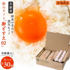 京丹波産。ギフト卵「卵どすえ02」 10個入×3パック・化粧箱入でお届けします。