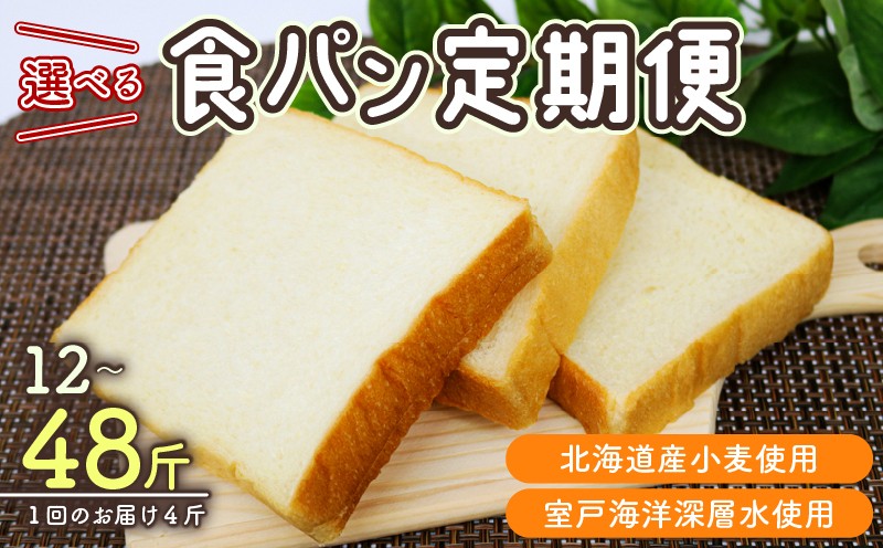 
            選べる定期便 食パンセット【室戸海洋深層水仕込み】食パン もちもち ぱん 北海道産小麦使用 朝食 ギフト 定期便 人気 食事パン おやつ 頒布会
          