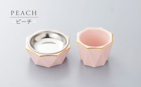 【美濃焼】きらら ご飯仏具セット ピーチ 【角富製陶所】 仏具 供養 カジュアル 家族[MFP009]