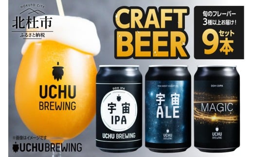 うちゅうブルーイング クラフトビール 9本セット 350ml 宇宙ビール うちゅうビール 飲み比べ 八ヶ岳 せんのや
