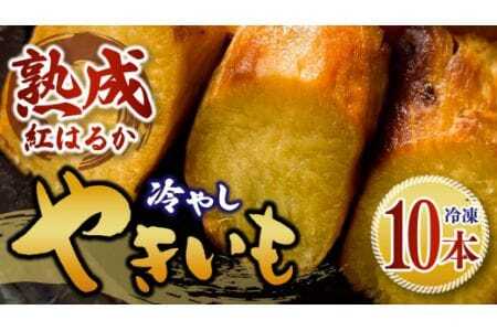 冷やし焼き芋 10本 1箱 べにはるか さつまいも 焼き芋 芋 焼いも 焼芋 サツマイモ スイーツ感覚 ねっとり 甘い 熟成 冷やし やきいも しっとり 美味しい アイスクリーム 相性抜群 ギフト 贈