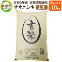 【ふるさと納税】【令和6年産・玄米】宮城県栗原市産 ササニシキ 10kg (10kg×1袋)