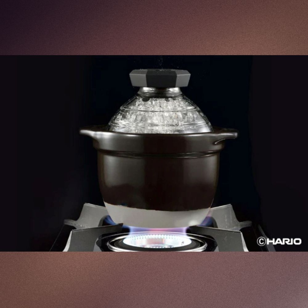 【萬古焼（ばんこやき）】フタがガラスのご飯釜 1～2合炊き 令和7年モデル せんが陶器│HARIO ハリオ  直火 土鍋 耐熱 ガラス 食器 キッチン用品  日本製 ご飯 ごはん釜 炊飯器_イメージ3