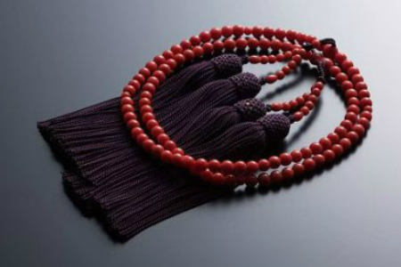 赤サンゴ本連数珠（赤サンゴ５ｍｍ玉使用） _【さんご サンゴ 珊瑚 数珠 念珠 】kn014