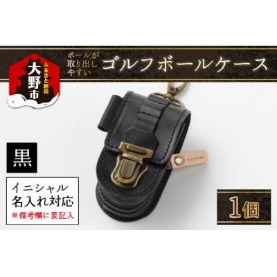ふるさと納税 大野市 【5色から選べる】ボールが取出しやすい ゴルフボールケース 黒