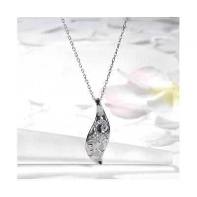 ふるさと納税 韮崎市 ハワイアンネックレス プラチナ PT900 リーフモチーフ 手彫り彫刻 花 葉 波【f117-pt】 |  | 01