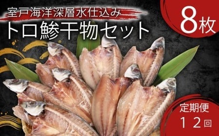 【定期便】いずま海産のトロアジ干物8枚頒布会【12回お届け】干物