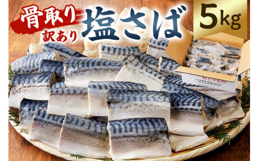 【2025年2月発送】【訳あり】骨取り塩さば　切身5kg（500g×10袋） mi0012-0098-02【訳あり 塩サバ 鯖 切り身 骨なし 骨取り 海鮮 魚介 おつまみ おかず 惣菜 弁当 冷凍】